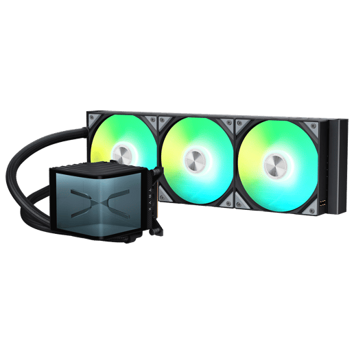 TRYX PANORAMA ARGB 360mm AiO Liquid CPU Cooler in Black